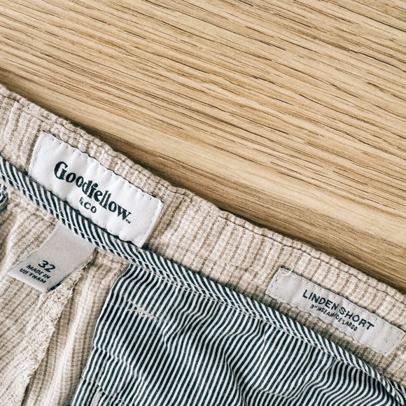 Tan goodfellow lightweight linen blend men’s shorts - Picture 8 of 8